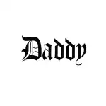 SIMPLY INKED DADDY Temporary Tattoo, Letter Tattoo for all (DADDY Tattoo) Pack of 2
