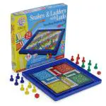 TIME 2 TOYS 2 in 1 Ludo Magnetic Snakes and Ladders Travel Board Game for Kids