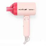 Ikonic Professional Superstar 2.0 Hair Dryer For Men And Women 1200W Strong Airflow Low Noise Cool Shot Foldable Handle Swivel Power Cord Hanging Loop Lighweight Travel Friendly, Pink