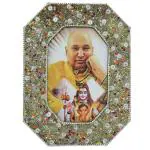 Treasure Hunt Handcrafted Jai Guruji Swaroop Multicolor Wood Tabletop Photo with Frame TH-968
