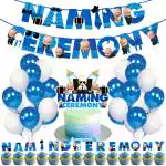 Zyozique 41 Pcs -Boss Baby Theme Naming Ceremony Decoration/Naming Ceremony Decoration Items for Baby/Naming Ceremony Decoration - Colour Blue