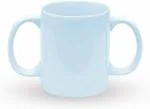 HEALTHANDWEALTH Two Handled Ceramic Mug to Aid Tremors | Dual Handle BPA-Free Drinking Mug for Secure Hold