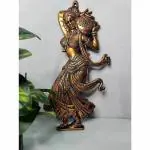 Akriti Brass Art Wares Metal Lady Wall Decor Decorative Wall Hanging Showpiece for Entrance Living Room (580GR, 18x2x43 cm) Made in India
