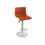 Da URBAN Presho Orange Plastic Height Adjustable Bar Stool Chair 36 cm x 40 cm x 101 cm