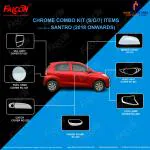 FALCON CAR CHROME ACCESSORIES COMBO KIT FOR SANTRO 2018 ONWARDS