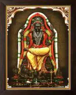 7 Hills Store Lord Dakshinamurthy Sri Medha Dakshinamoorthy Dakshinamoorthi Dakshina Dhakshina Moorthy Murthy photo frame (9 Inch x 12 Inch),Wood,Wall Mount