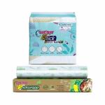 PoloQueen SlickWrapp Tissue With Parchment Paper Combo, 50pcs Tissue Paper & 20m Batter Paper for Wrapping Food, Roti, Paratha, Bread