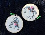 Vah Multicolor Wooden Letter Embroidery Hoop Art Work Gift With Wool Tassels On Special Events