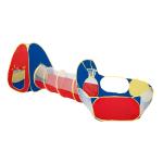 BUMTUM 3-in-1 Hide & Seek Portable Ball Pool Tunnel & Tent house | Colorful Ball Pit Foldable With Basketball Hoop | Activity Indoor Outdoor Playhouse For Kids 1-5 Years - Balls Not Included