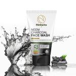 Nimbarka Neem & Activated Charcoal Facewash Deep Cleansing & Oil Control, Neem-Antibacterial, Fights Skin Problems, Apricot Beads-Exfoliates Dead Skin | 100 ML (Pack of 3)