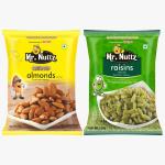 Mr.Nuttz Premium Dry Fruits Combo Pack 500g (Almonds 250g, Raisins Kishmish 250g