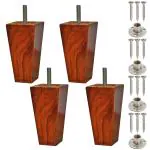 Lakdi Baaz | Wooden Square Leg for Sofa and Furniture 4 Inch (SF6T-4Inch-4PC)