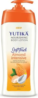 Yutika Almond Soft Touch Body Lotion for Women & Men, Hydrating, Non-Greasy Moisturizer for Soft, Smooth Skin, All Skin Types (500ml)