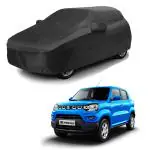 KEDIT Maruti Suzuki S Presso Car Cover Car Cover Maruti Suzuki S Presso Maruti Suzuki S Presso Body Cover Car Body Cover Maruti Suzuki S Presso Maruti Suzuki S Presso Car Body Cover Water Resistant - with Mirror Pockets (Black Colour)