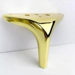 Fascination Gold Metal Glossy Finish Heavy Model Russian Fame Shape Sofa Leg, 4 Inch (Set Of 4)
