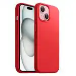 LIRAMARK Liquid Silicone Soft Back Cover Case for iPhone 15 (6.1 inch) (Kadak Red)