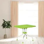NILKAMAL ORCHID PREMIUM 4 SEATER SQUARE FOLDING ALUMINIUM LEGS DINING TABLE LUSH GREEN