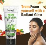 KURAIY NEEM ALOE VERA  Facial Cleanser Acne Treatments Remove Blackhead Cleansing Shrink Pore Oil Control 