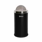 Mofna Black Stainless Steel Cylindrical Swing Type Dustbin, 14 x 24 inch (Pack of 1)