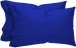 Sleeping Owls Cotton Royal Blue Striped Pillow Covers, 45 X 70 Cm (Pack Of 2)