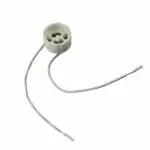 ALUCIFIC GU10 LED Strip Wire Connector Socket Base Lamp Holder for Ceramic Halogen Bulb (Pack of 2)