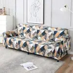 HOKIPO Elastic Stretchable 4 Seater Sofa Cover (AR-4096-D3)