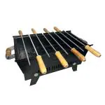 Ne Grills Black Stainless Steel, Alloy Steel, Iron, Metal Foldable Legs Style Charcoal Barbecue Grill Set (Pack Of 10)