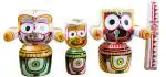 Real Craft Multicolor Wood Jagannath Religious Idol - 15 Cm (Pack Of 4)