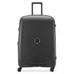 Delsey Belmont Plus 55 Cm Polypropylene 4 Double Wheel Black Expandable Hard Suitcase
