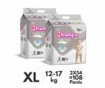 Champs baby diaper soft & dry baby pant diapers- Extra Large Size (54 Pcs) (Pack of 2)