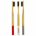 Avino Round Handle Wooden Toothbrushes With Strong Grip Eco-Friendly Organic Bamboo Toothbrush Set-3