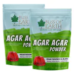 Bliss of Earth Agar Agar Powder 100% Food Grade Natural Thickener, Vegan, Gluten Free & Gelatin Substitute Great for Baking, Jelly -Candies & Gravies 53gm Pack of 2