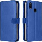 Frazil Leather Magnetic Vintage Flip Wallet Case Cover for Vivo Y93 (Blue)