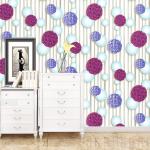 OREN EMPOWER Multicolor PVC Flowers Wall Furniture Sticker 45x330 cm