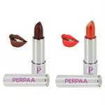 Perpaa Brown, Orange Lipstick (Pack Of 2)