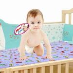 MOM CARES Purple Nappy Changing Mat Waterproof Bed Protector For Newborn 0-6 M(Pack of 2)