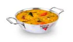 VARNA STAINLESS STEEL Triply Deep Kadai with Riveted Handles| (Size 26)| 3.25 Litre
