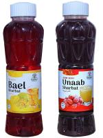Natraj The Right Choice Unaab and Bael Sharbat - (750 X 2= 1500ml) (Pack of 2)
