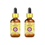 Deve Herbes Pure Castor Oil (Ricinus communis) with Glass Dropper Natural Therapeutic Grade Cold Pressed (Pack of Two) 100ml X 2