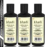 Khadi Herbal Shikakai Shampoo, Herbal Shampoo, Khadi Shampoo, Hair Cleanser For Nourishing and Revitalizing Hair, Hair Shine Shampoo For Men & Women 630 ml (Pack of 3)