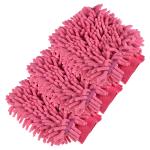 Kuber Industries Chenille Mitts|Microfiber Cleaning Gloves|Inside Waterproof Cloth Gloves|100 Gram Weighted Hand Duster|Chenille Gloves For Car|Glass|Pack of 3 (Pink)