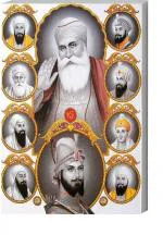 Surmul Multicolor Sunboard, Vinyl Medium Shree Guru Nanak Dev Ji, Guru Gobind Singh Ji Chloride Sticker