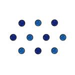 Comet Busters Beautiful Handcrafted Blue and Turquoise Glitter Shimmer Bindis (6mm) (BIN1964) Pack of 1