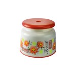 Joyo Round Printed Stool Patle Grey Small 27X27X22 Cm