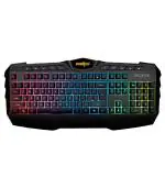 FRONTECH Wired Gaming Keyboard with Multicolor RGB LED Backlight Effects