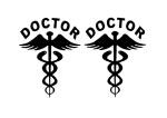 SobParbo Doctor Sticker BT22 Black Pack of 2