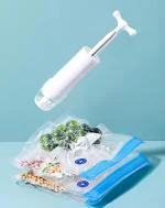 Vacuum Packers Bpa Free 30Cm X 34Cm Set Of 10 Pouches Zip Locker Re-Usable Food Vacuum Sealer Bags With Air Valve