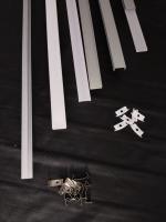 OTS LIGHTS 25MM 1 Meter Long Surface (Pack of 5) Profile with Diffused Cover, End Caps, and Mounting Clips for LED Strip Light - YW Channels, YW Style Shaped Aluminum Profile Channels