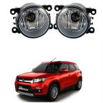 Feelitson White Car Oem Halogen Fog Lamp Light Assembly For Brezza (Pack Of 2)