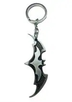 Blue Aura Raj Silver Metal Batman Classic Logo Keychain